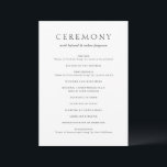 Clean Black and White Modern Wedding Program<br><div class="desc">Modern wedding program featuring a simple yet elegant design.</div>