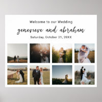 Clean Black and White Photo Modern Wedding