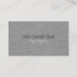 Clean Black & Grey Linen Burlap Texture Business Card