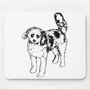 Clean Black Lines Bring Festive Workday Energy Mouse Pad