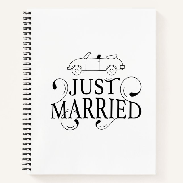 Clean Black & White Simple Notebook Journal  (Front)