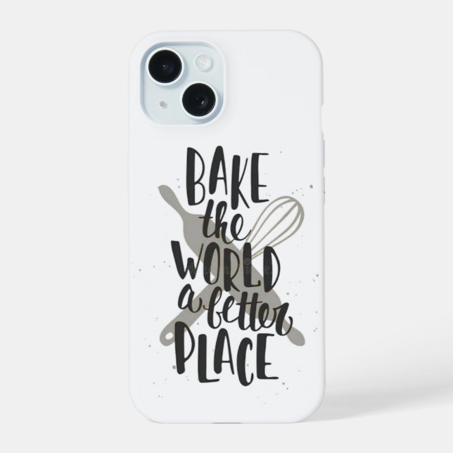 Clean Black & White Simple Phone Case | bake  (Back)