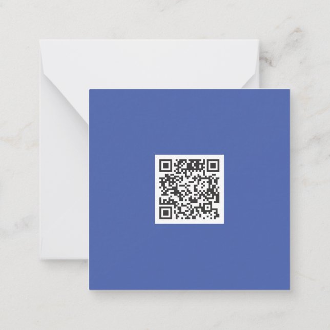 Clean Blue Corporate QR Code Card (Back)