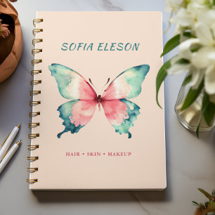 Clean Blush Pink watercolor Butterfly Appointment Planner