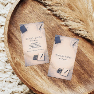 Clean Bookkeeping Office Branding Business Card