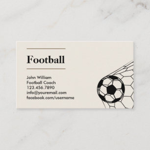 Clean Business Card game day sports dad