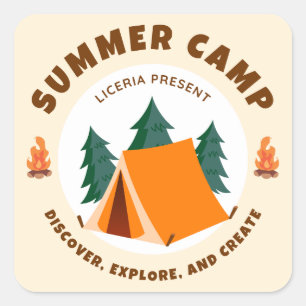 Clean Camping / Outdoors take a hike camping Square Sticker