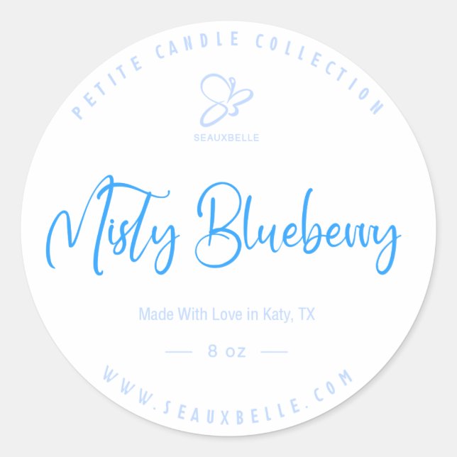 Clean Classy Minimalist  Classic Round Sticker (Front)