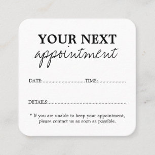 Clean Cleaning Service Appointment Card 