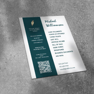 Clean corporate style notary flyer