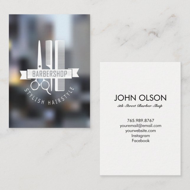 Clean Cut Barber Business Card (Front/Back)