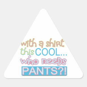 Clean Cute Humour Triangle Sticker