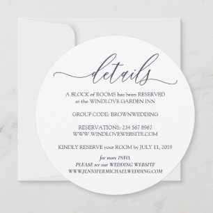 Clean Details Simple Wedding rounded Invitation