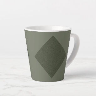 Clean Diamond Moss Green Latte Mug – Custom