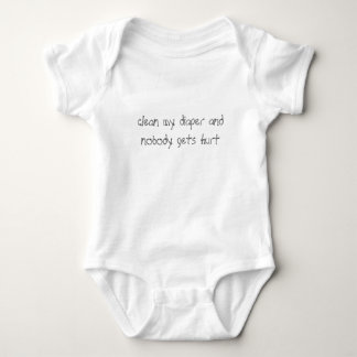 clean diaper baby bodysuit