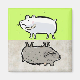 clean / dirty animals (dishwasher) magnet