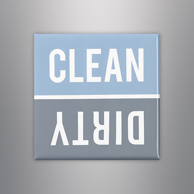 Clean Dirty Blue and Slate Dishwasher Magnet (Creator Uploaded)