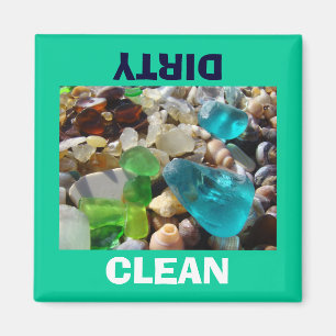 CLEAN Dirty Dish Washer magnets Kitchen Beach