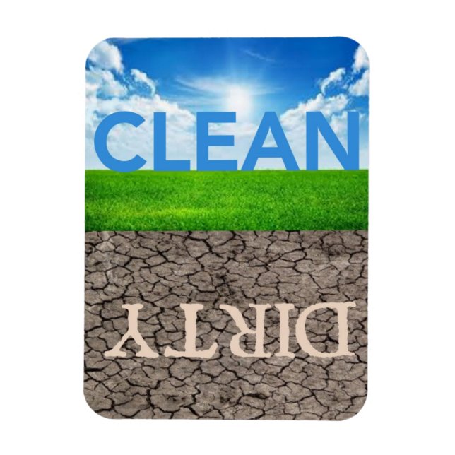 Clean Dirty Dishwasher 3"X4" magnet (Vertical)