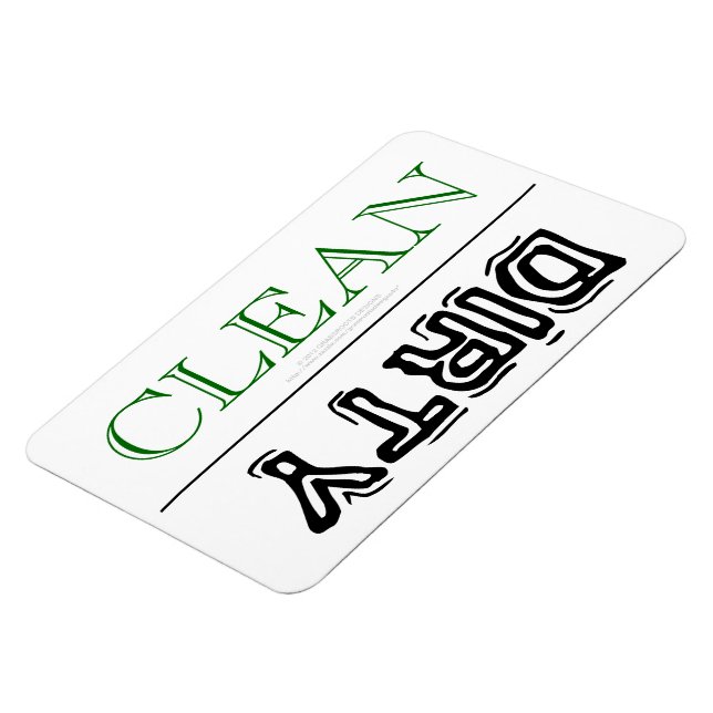 CLEAN DIRTY Dishwasher Clothes Dryer Multi-Purpose Magnet (Left Side)