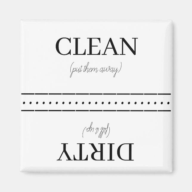 Clean/Dirty Dishwasher Magnet (Front)