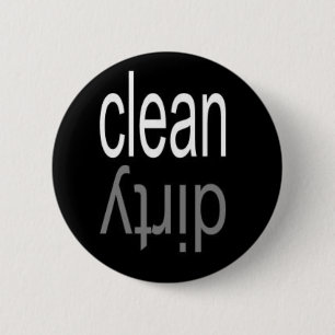Clean/Dirty Dishwasher Magnet 6 Cm Round Badge