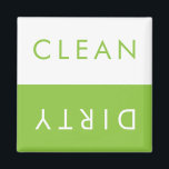 Clean Dirty Dishwasher Magnet in Apple & White<br><div class="desc">Simple straight forward clean dirty dishwasher magnet.  2" x 2"</div>