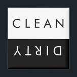 Clean/Dirty Dishwasher Magnet in Black/White<br><div class="desc">Clean/Dirty Dishwasher Magnet in Black/White. See our store for more colours!</div>