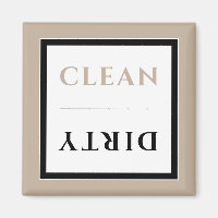 Clean/Dirty Dishwasher Magnet | Neutral