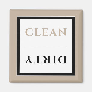 Clean/Dirty Dishwasher Magnet   Neutral