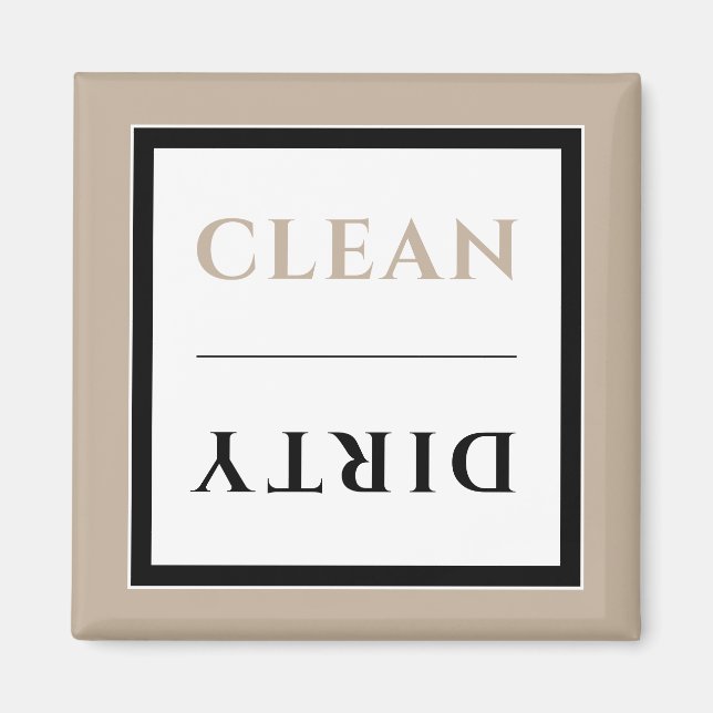 Clean/Dirty Dishwasher Magnet | Neutral (Front)