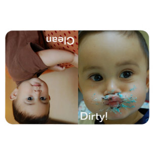 Clean Dirty Dishwasher Personalised Photo Magnet