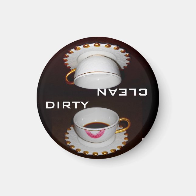Clean Dirty Dishwasher Sign Magnet (Front)