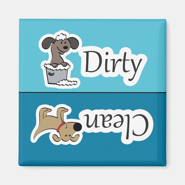 Clean / Dirty Dogs Dishwasher Magnet (Front)