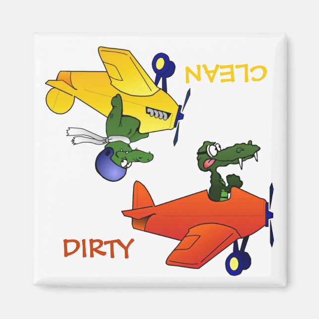 "CLEAN / DIRTY" Flying Gators Dishwasher Magnet (Front)