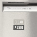 Clean Dirty Grey and Black Dishwasher Magnet<br><div class="desc">Neutral SW Mindful Grey,  Iron Ore and Pure White Clean and Dirty Dishwasher magnets. Just reverse or flip the magnet to clean or dirty on the front of the dishwasher to inform your family about the dishes inside.  Simple modern design.</div>