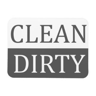 Clean dirty Grey dishwasher Magnet