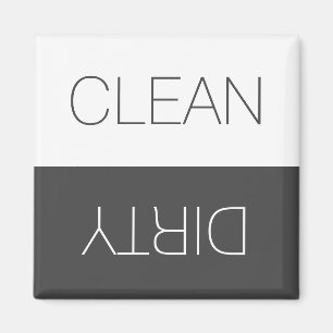Clean Dirty indicator charcoal grey dishwasher Magnet