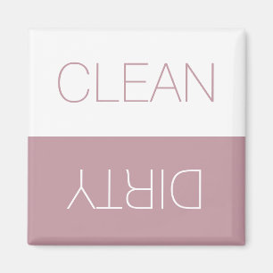Clean Dirty indicator reversible dishwasher mauve Magnet