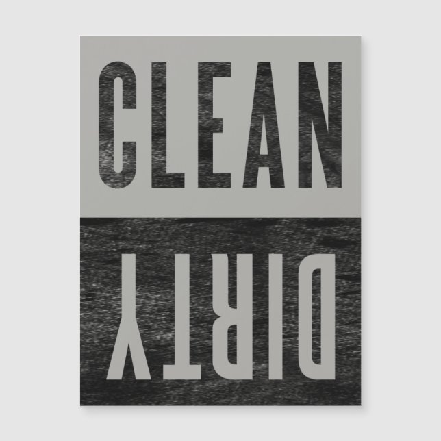 Clean Dirty Kitchen Vintage Dishwasher Magnet (Front)