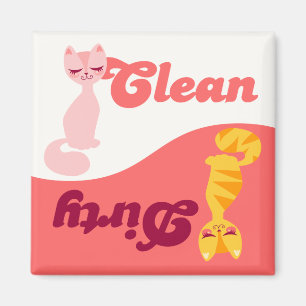 Clean & Dirty Kitties - Dishwasher Magnet
