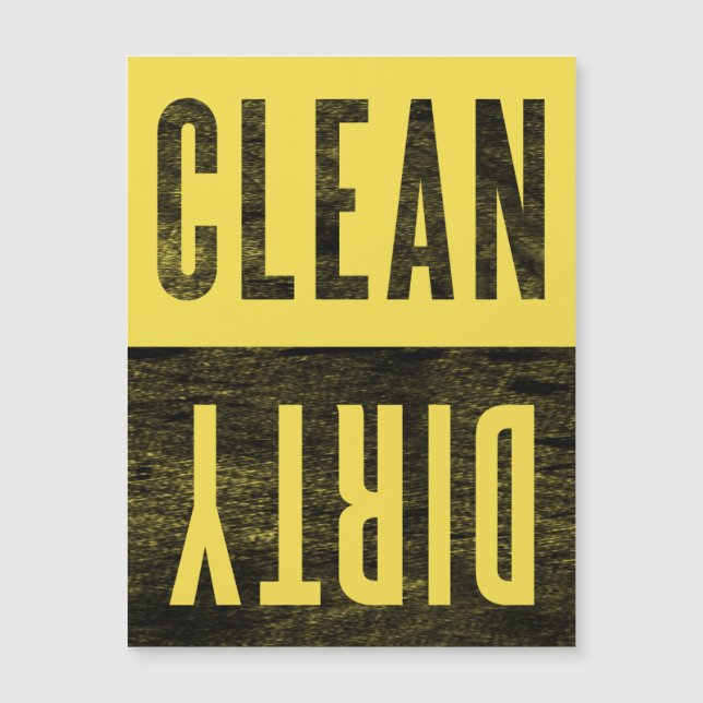 Clean | Dirty Letterpress Style Dishwasher Magnet (Front)