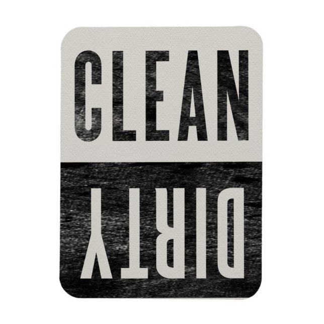 Clean | Dirty Letterpress Style Dishwasher Magnet (Vertical)
