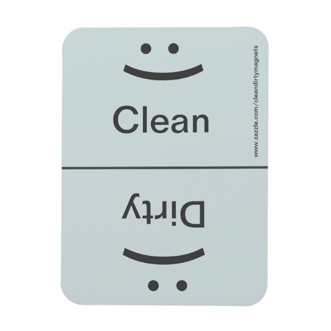 Clean Dirty Magnet - Grey - (Smile/Frown) (Vertical)