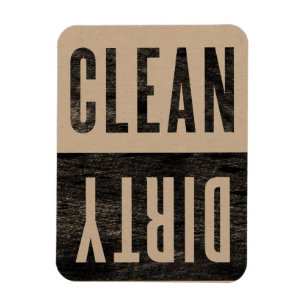Clean Dirty Modern Kitchen Organiser Indicator Magnet