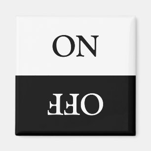 Clean Dirty, ON OFF Dishwasher Laundry black white Magnet