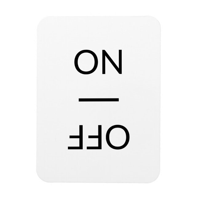 Clean Dirty ON, OFF Dishwasher Laundry black white Magnet (Vertical)