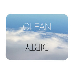 Clean Dirty, ON OFF Dishwasher Laundry sky clouds Magnet