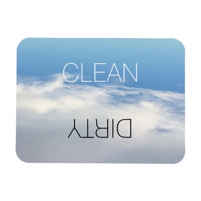 Clean Dirty, ON OFF Dishwasher Laundry sky clouds Magnet (Horizontal)