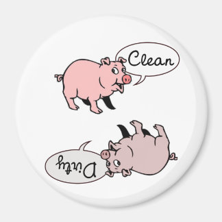 Clean Dirty Pigs Magnet